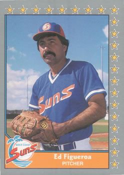 #75 Ed Figueroa - Gold Coast Suns - 1990 Pacific Senior League Baseball