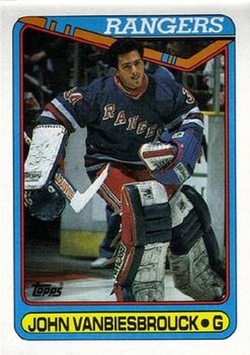 #75 John Vanbiesbrouck - New York Rangers - 1990-91 Topps Hockey