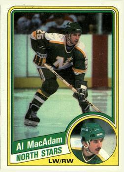 #75 Al MacAdam - Minnesota North Stars - 1984-85 Topps Hockey