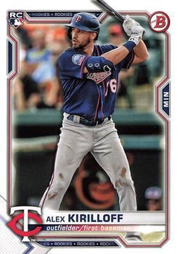 #75 Alex Kirilloff - Minnesota Twins - 2021 Bowman Baseball