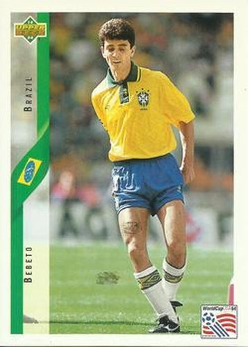 #75 Bebeto - Brazil - 1994 Upper Deck World Cup Contenders English/Spanish Soccer