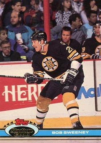 #75 Bob Sweeney - Boston Bruins - 1991-92 Stadium Club Hockey