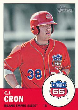 #75 C.J. Cron - Inland Empire 66ers - 2012 Topps Heritage Minor League Baseball