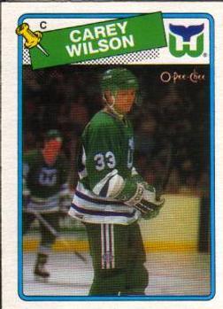 #75 Carey Wilson - Hartford Whalers - 1988-89 O-Pee-Chee Hockey