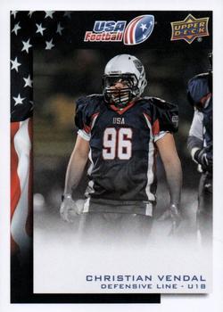 #75 Christian Vendal - USA - 2014 Upper Deck USA Football