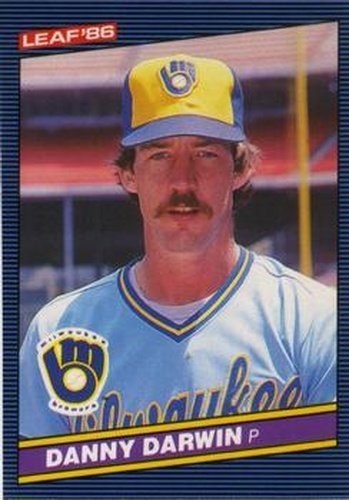 #75 Danny Darwin - Milwaukee Brewers - 1986 Leaf Baseball