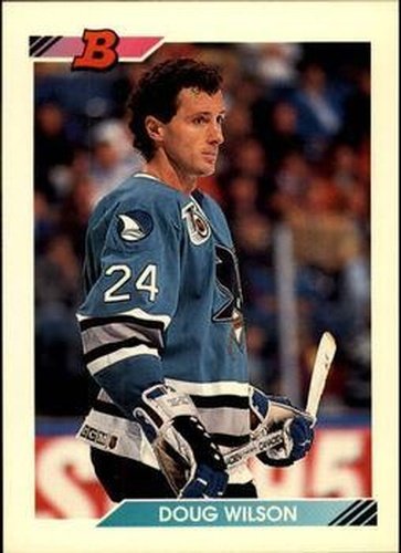 #75 Doug Wilson - San Jose Sharks - 1992-93 Bowman Hockey