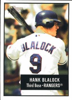 #75 Hank Blalock - Texas Rangers - 2003 Bowman Heritage Baseball