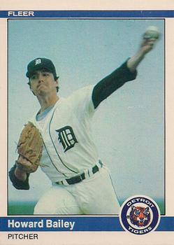 #75 Howard Bailey - Detroit Tigers - 1984 Fleer Baseball