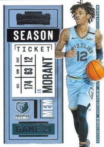 #75 Ja Morant - Memphis Grizzlies - 2020-21 Panini Contenders Basketball