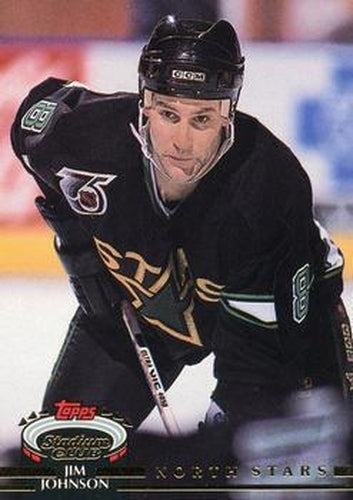 #75 Jim Johnson - Minnesota North Stars - 1992-93 Stadium Club Hockey
