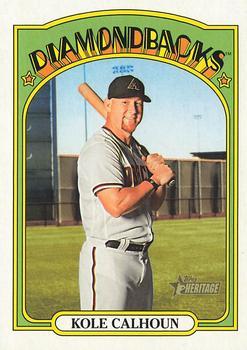 #75 Kole Calhoun - Arizona Diamondbacks - 2021 Topps Heritage Baseball