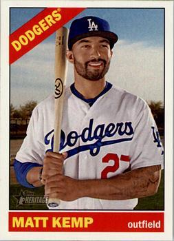 #75 Matt Kemp - Los Angeles Dodgers - 2015 Topps Heritage Baseball