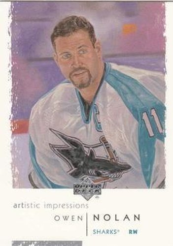 #75 Owen Nolan - San Jose Sharks - 2002-03 UD Artistic Impressions Hockey