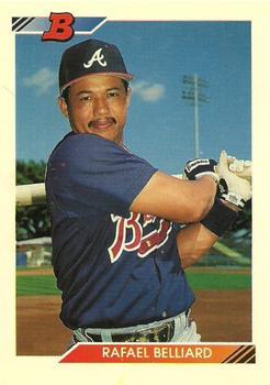 #75 Rafael Belliard - Atlanta Braves - 1992 Bowman Baseball