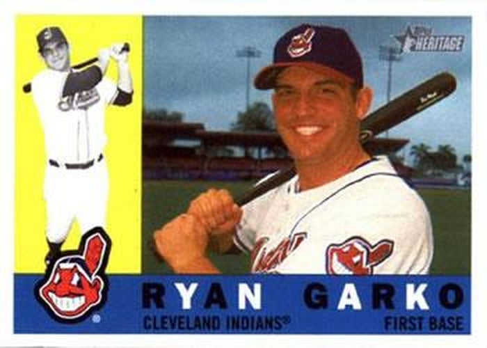 #75 Ryan Garko - Cleveland Indians - 2009 Topps Heritage Baseball