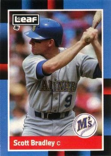 #75 Scott Bradley - Seattle Mariners - 1988 Leaf Baseball