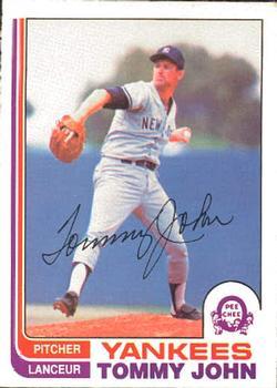 #75 Tommy John - New York Yankees - 1982 O-Pee-Chee Baseball