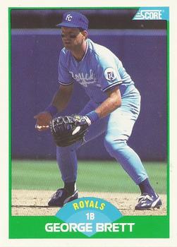 #75 George Brett - Kansas City Royals - 1989 Score Baseball