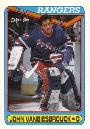 #75 John Vanbiesbrouck - New York Rangers - 1990-91 O-Pee-Chee Hockey