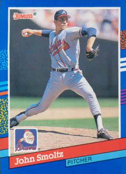 #75 John Smoltz - Atlanta Braves - 1991 Donruss Baseball