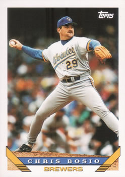 #775 Chris Bosio - Milwaukee Brewers - 1993 Topps Baseball