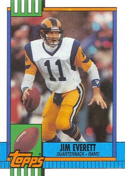 #75 Jim Everett - Los Angeles Rams - 1990 Topps Football
