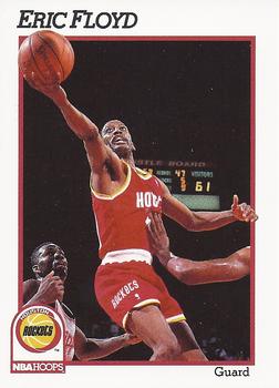 #75 Eric Floyd - Houston Rockets - 1991-92 Hoops Basketball