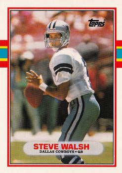 #75T Steve Walsh - Dallas Cowboys - 1989 Topps Traded Football