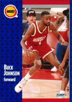 #75 Buck Johnson - Houston Rockets - 1991-92 Fleer Basketball