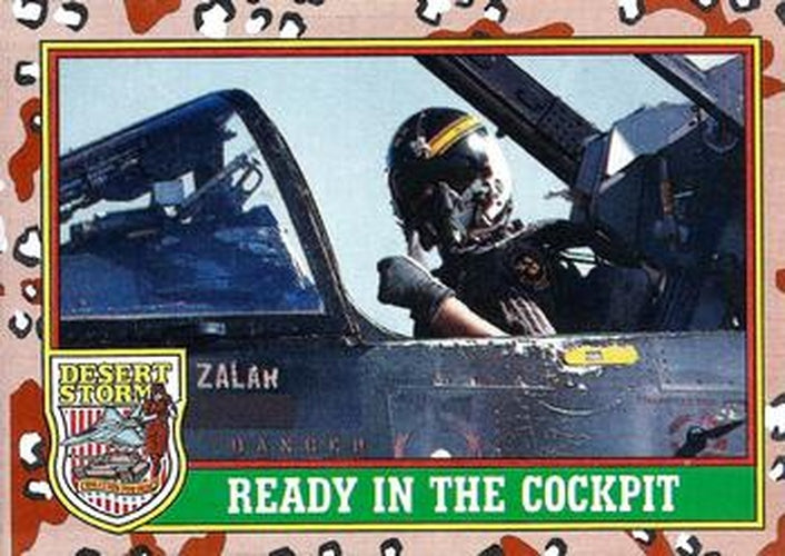 #75 Ready in the Cockpit - 1991 Topps Desert Storm