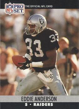 #760 Eddie Anderson - Los Angeles Raiders - 1990 Pro Set Football