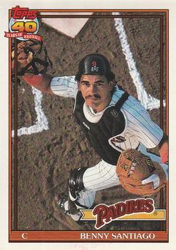 #760 Benny Santiago - San Diego Padres - 1991 O-Pee-Chee Baseball