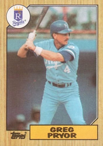 #761 Greg Pryor - Kansas City Royals - 1987 Topps Baseball