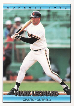 #761 Mark Leonard - San Francisco Giants - 1992 Donruss Baseball