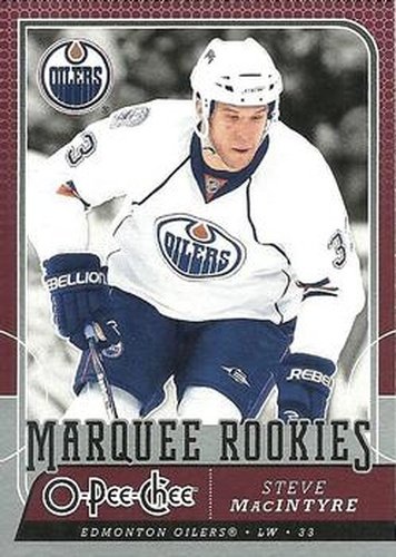 #762 Steve MacIntyre - Edmonton Oilers - 2008-09 O-Pee-Chee Hockey