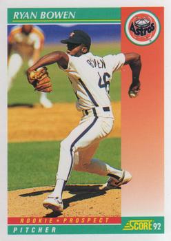 #762 Ryan Bowen - Houston Astros - 1992 Score Baseball