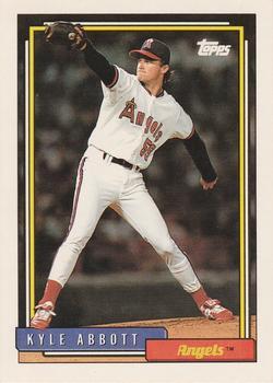 #763 Kyle Abbott - California Angels - 1992 Topps Baseball