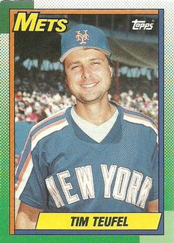 #764 Tim Teufel - New York Mets - 1990 O-Pee-Chee Baseball