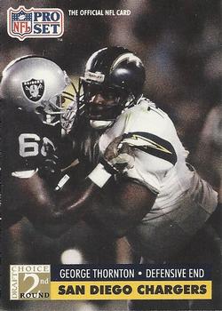 #765 George Thornton - San Diego Chargers - 1991 Pro Set Football