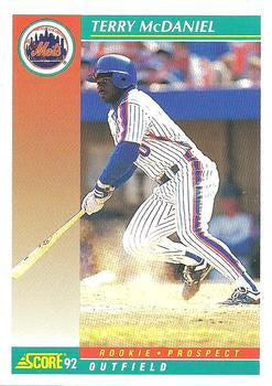 #765 Terry McDaniel - New York Mets - 1992 Score Baseball