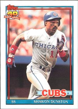 #765 Shawon Dunston - Chicago Cubs - 1991 O-Pee-Chee Baseball