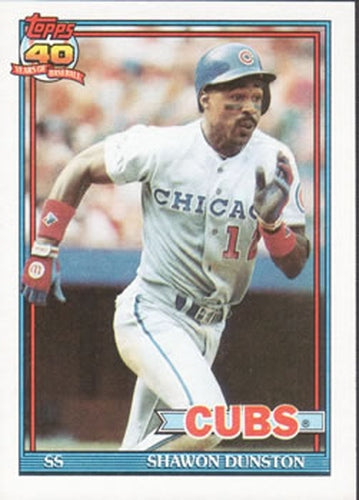 #765 Shawon Dunston - Chicago Cubs - 1991 Topps Baseball