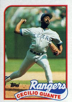 #766 Cecilio Guante - Texas Rangers - 1989 Topps Baseball