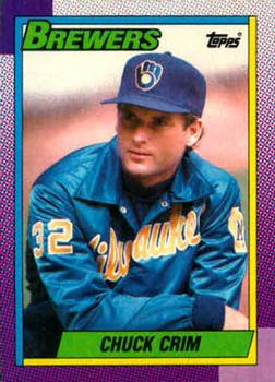 #768 Chuck Crim - Milwaukee Brewers - 1990 Topps Baseball