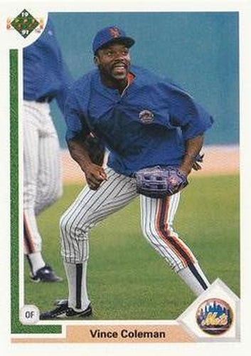 #768 Vince Coleman - New York Mets - 1991 Upper Deck Baseball
