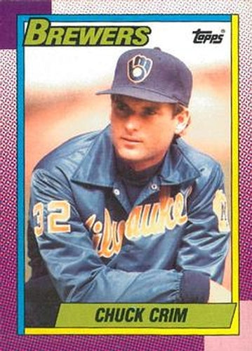 #768 Chuck Crim - Milwaukee Brewers - 1990 O-Pee-Chee Baseball