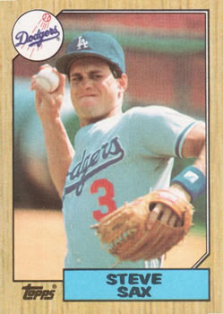 #769 Steve Sax - Los Angeles Dodgers - 1987 Topps Baseball