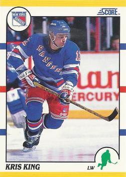 #76T Kris King - New York Rangers - 1990-91 Score Rookie and Traded Hockey