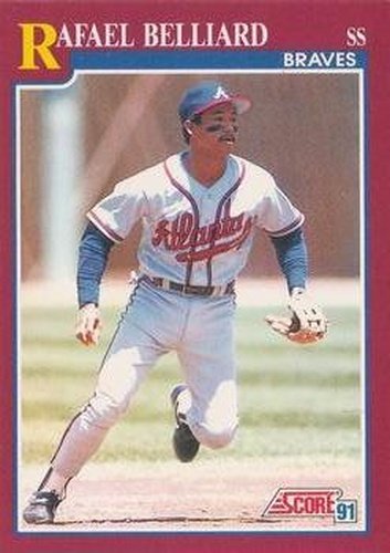 #76T Rafael Belliard - Atlanta Braves - 1991 Score Rookie & Traded Baseball